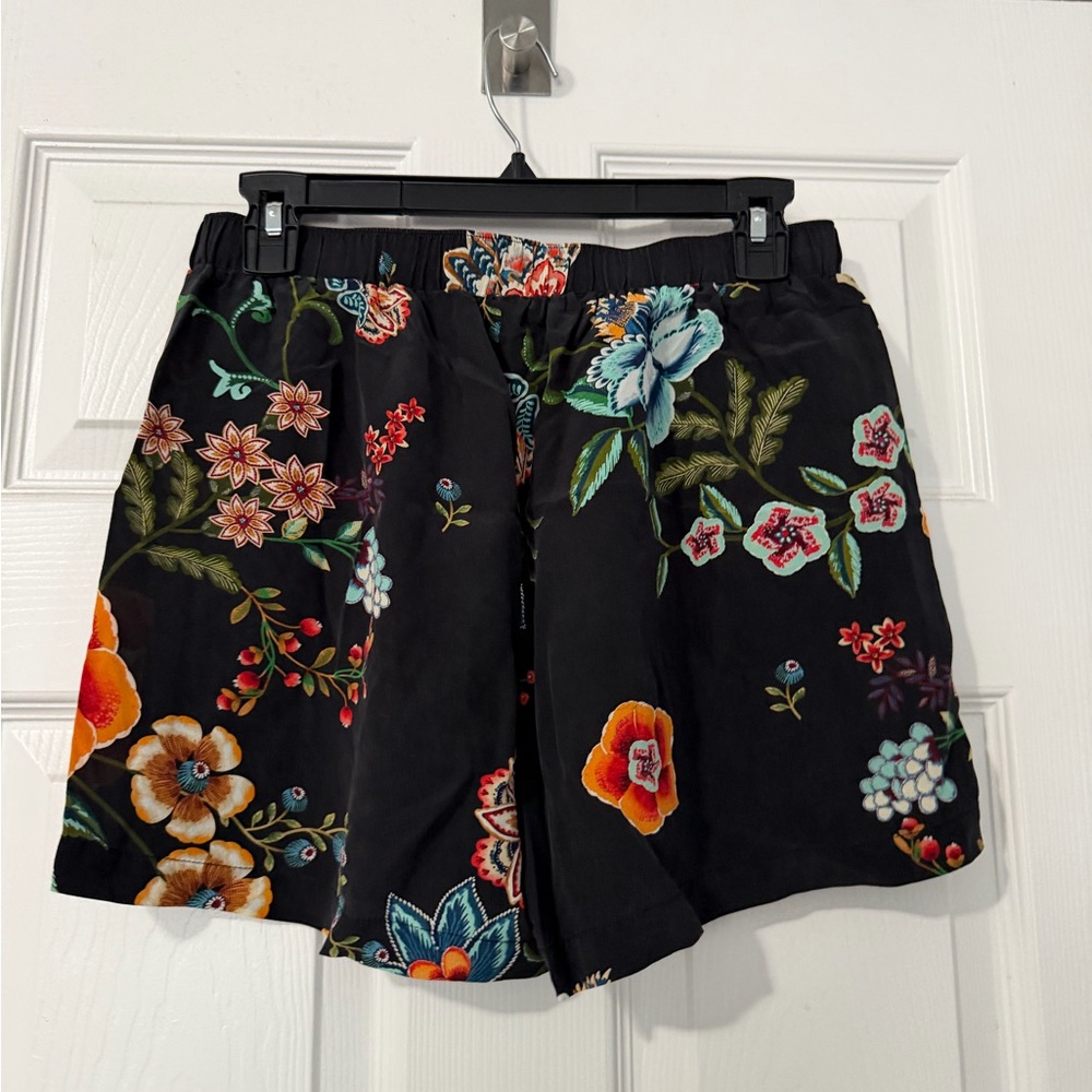 Johnny Was Black Floral Women's Shorts - Picture 4 of 4